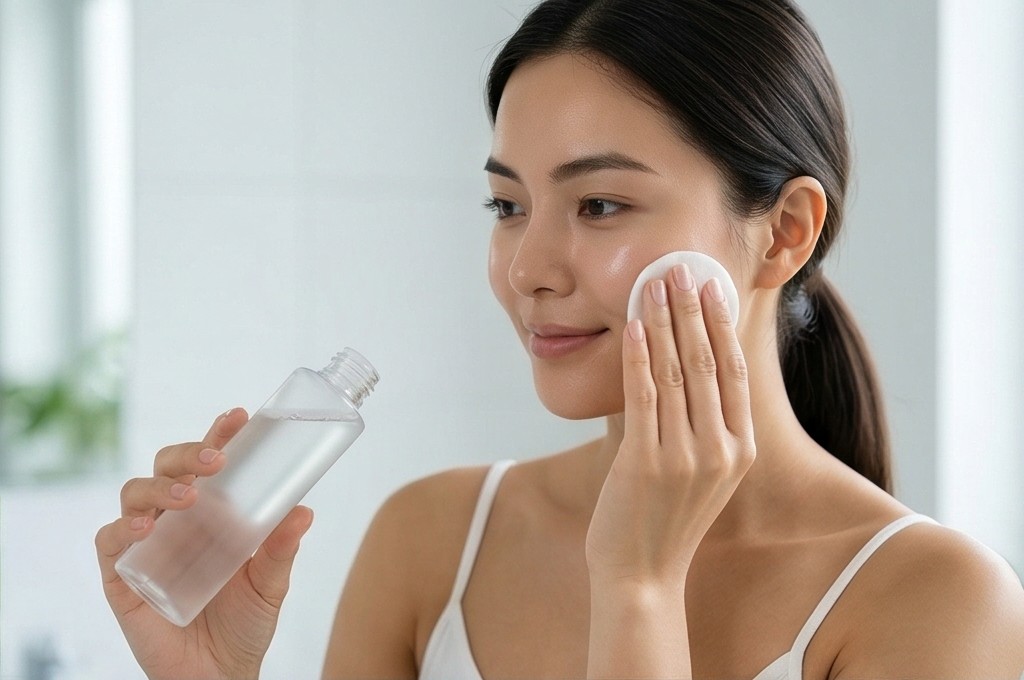 토너로 피부결 정돈