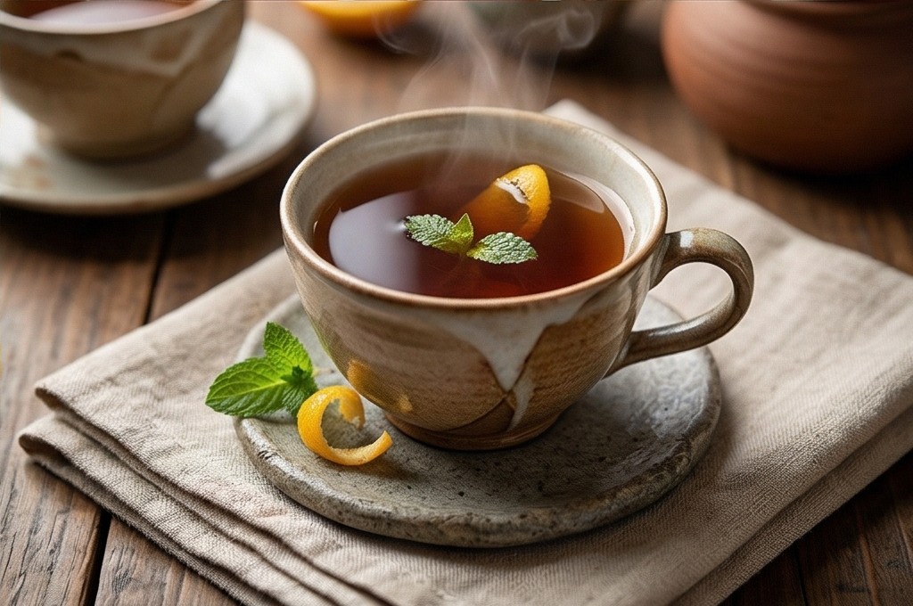 따스한 댕유자 쌍화차