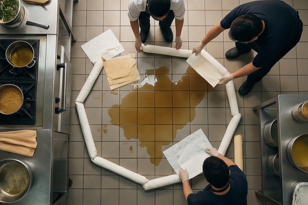 오일 펜스로 기름 유출 확산 방지