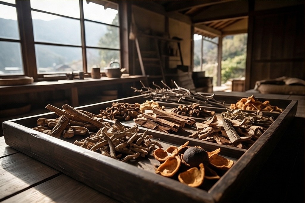 엄선된 댕유자 약재