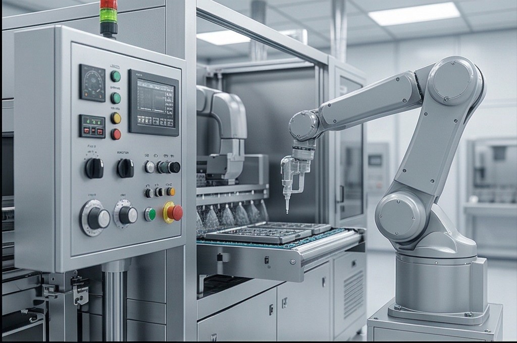 Robot Arm Handling Precision Parts