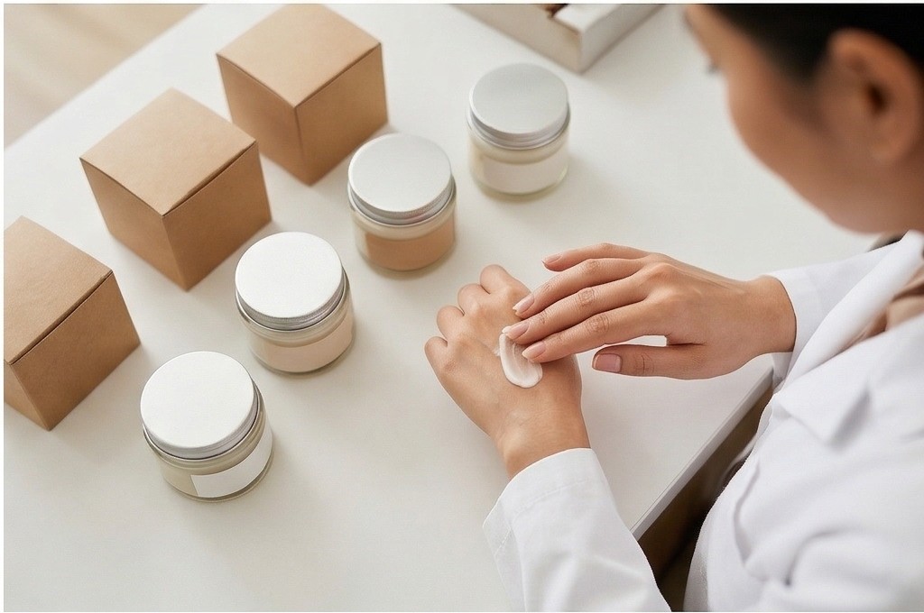 촉촉하게 발리는 크림 제형