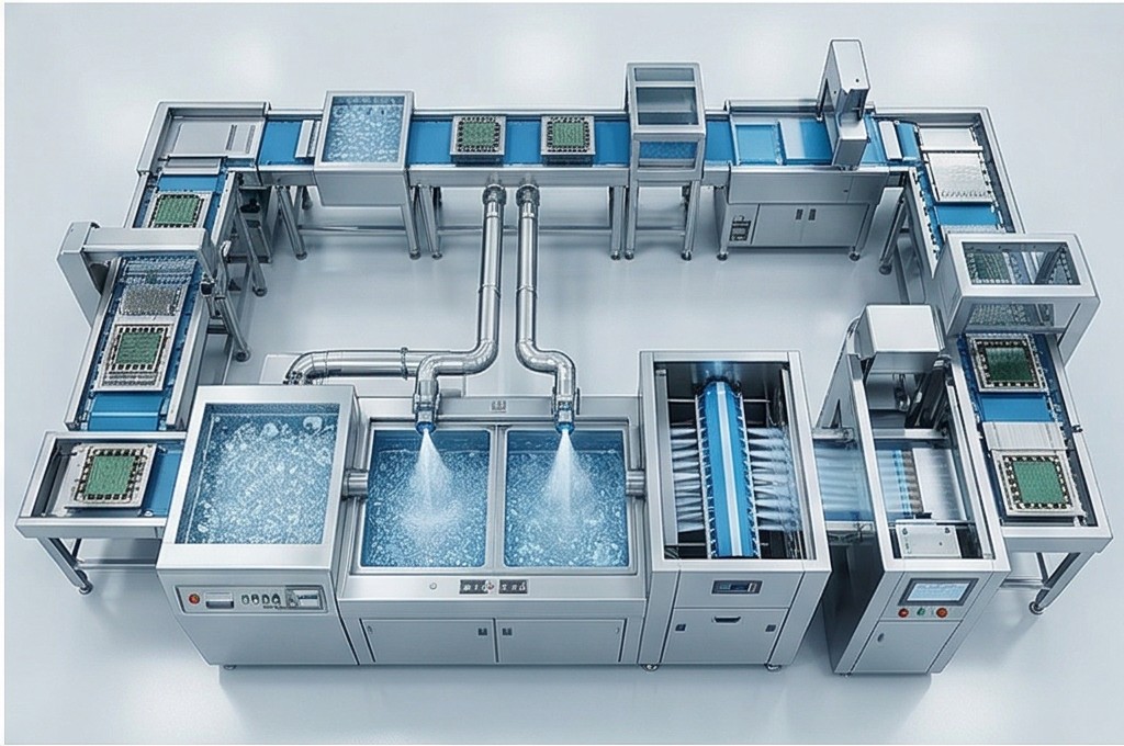 마이크로 버블 및 워터젯 세정
