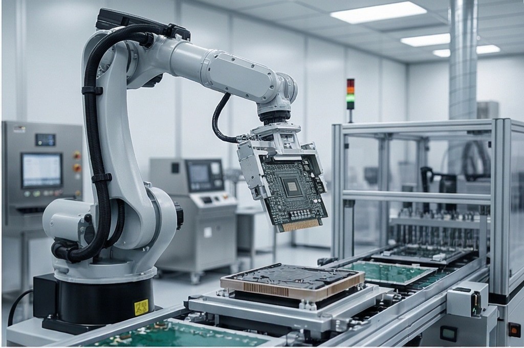 Automated Circuit Board Transport with Robotic Arms