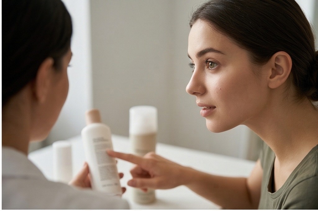 전문가와 상담하며 성분 확인