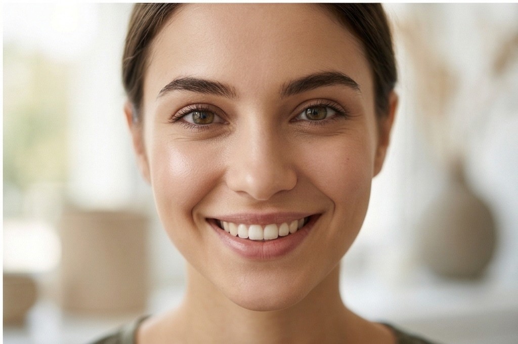 맑고 탄력 있는 피부의 모델