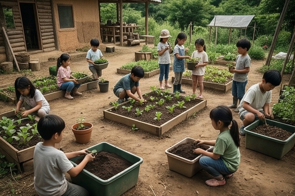 아이들의 텃밭 가꾸기