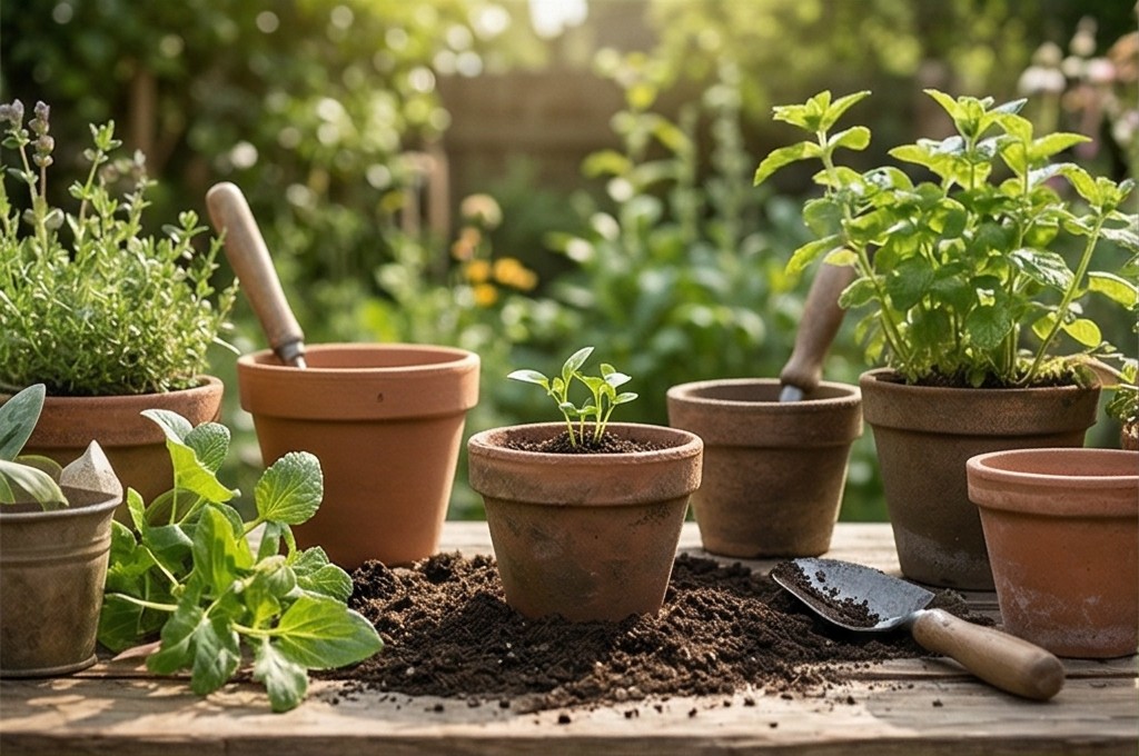 평화로운 야외 정원