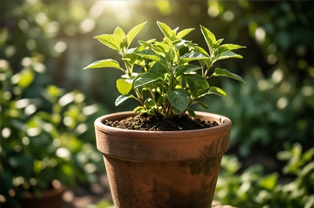 햇살 받은 초록 잎사귀