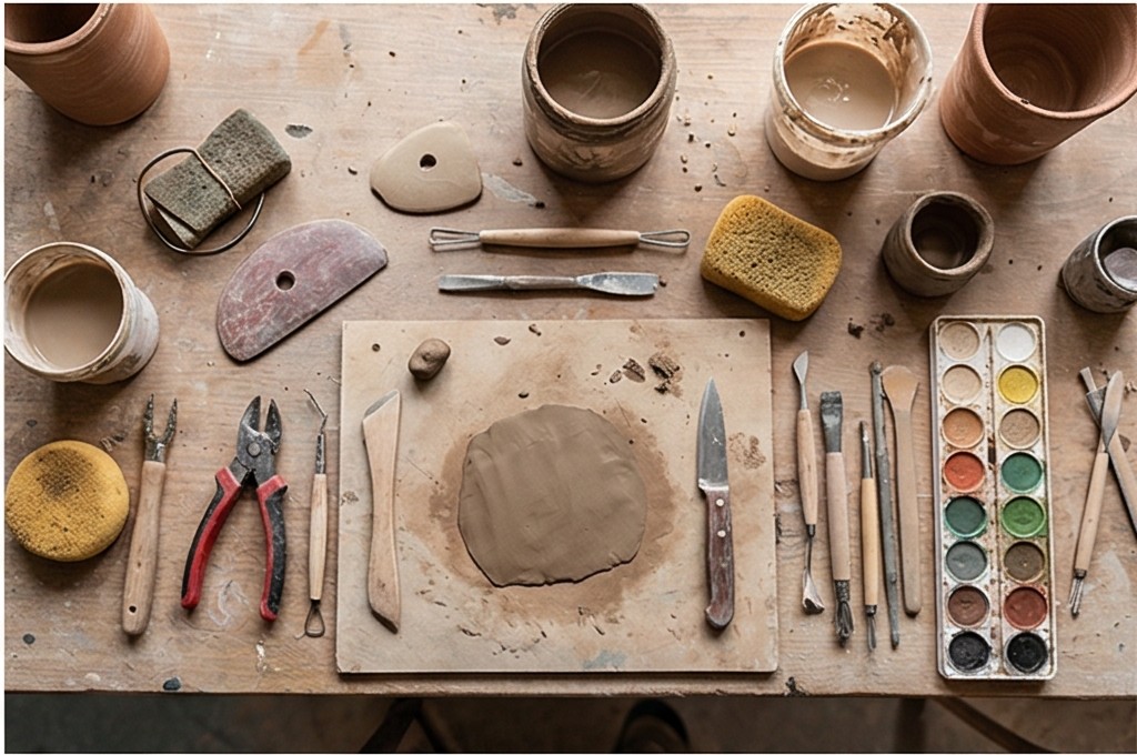 도예 작업 도구들