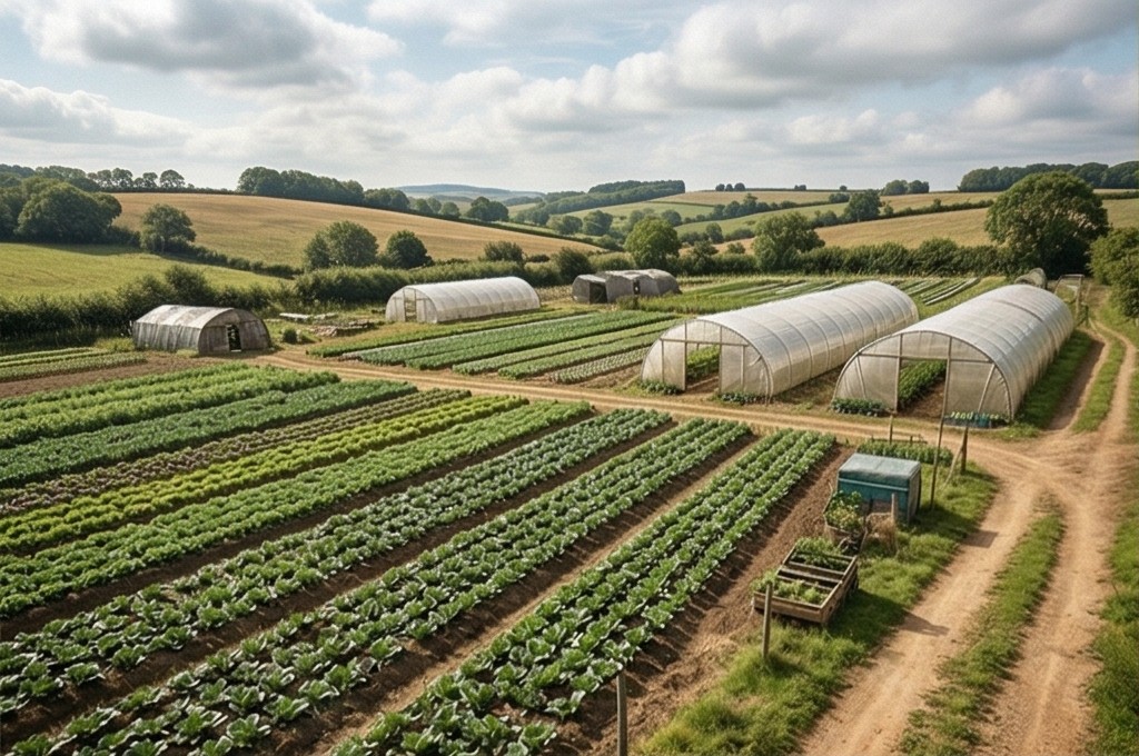 체계적인 친환경 농원 전경