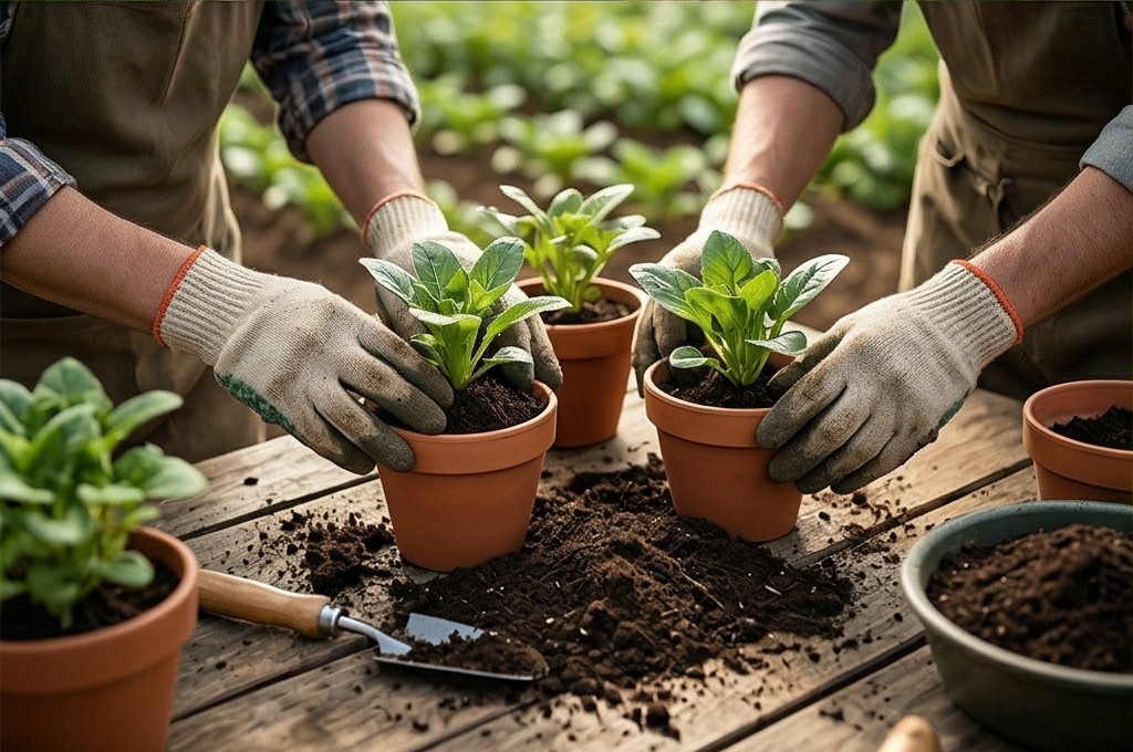 함께 가꾸는 어린 식물