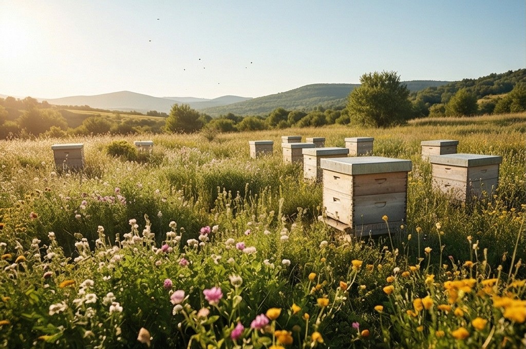 청정 자연의 벌통