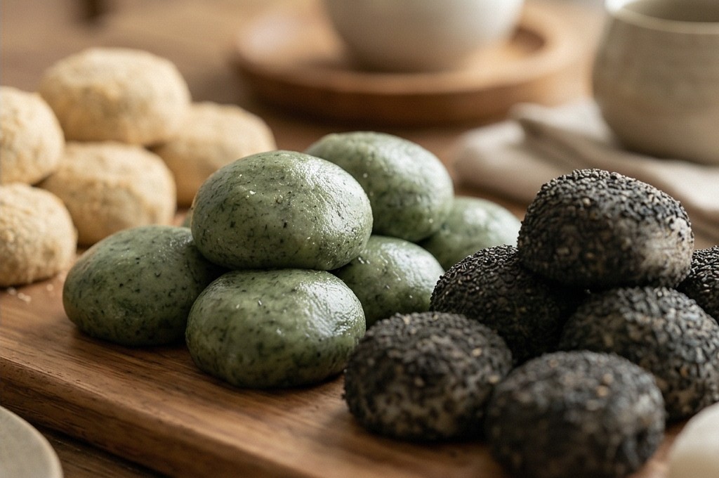 차와 함께하는 모시떡 휴식