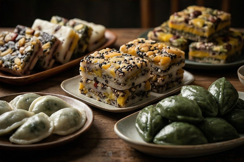 정갈하게 담긴 전통 떡 선물