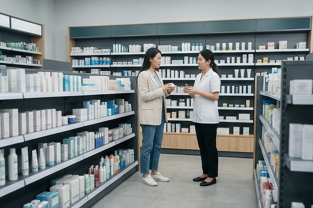 Deep conversation between pharmacists and customers