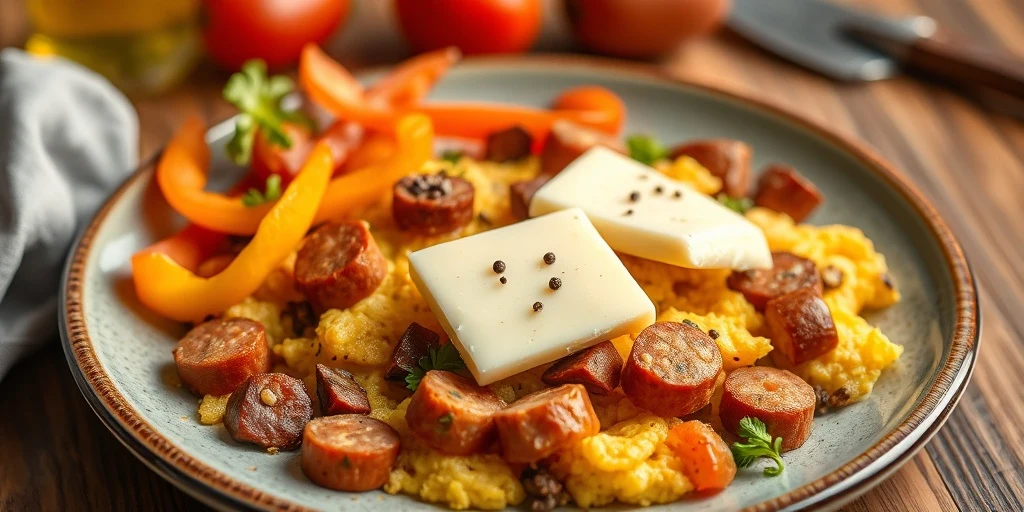 Foto de Revuelto Keto con Chorizo y Manchego