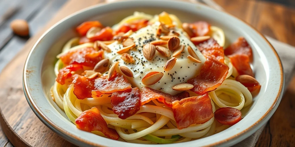 Panceta crujiente con queso de Burgos y endibias