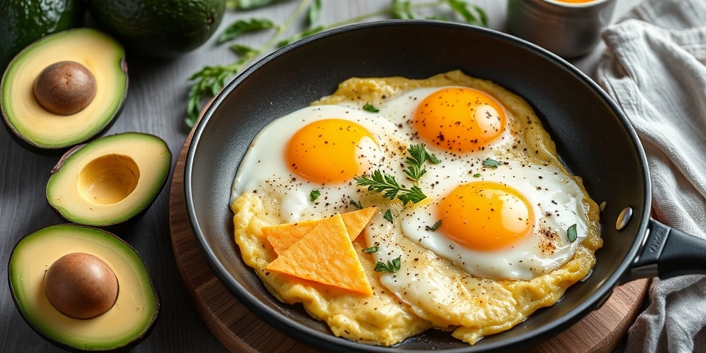 Foto de Huevos con Aguacate y Queso Cheddar