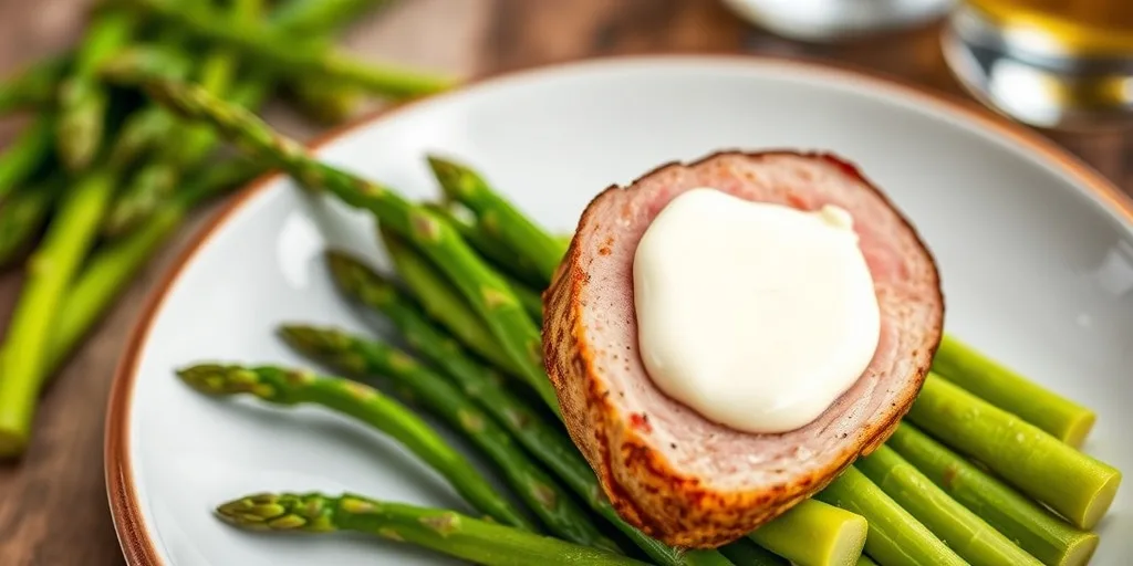 Foto de Solomillo Ibérico Keto con Espárragos