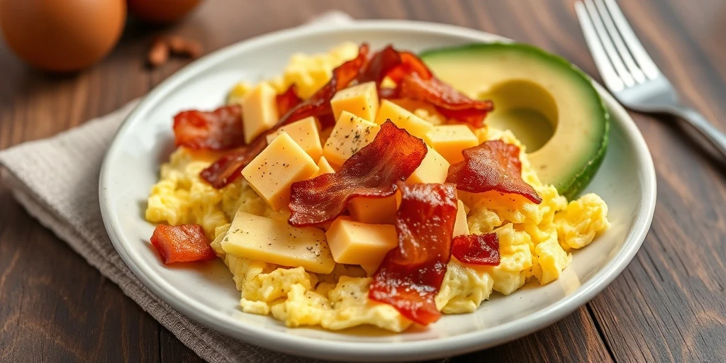 Foto de Desayuno Keto con Tocino y Aguacate