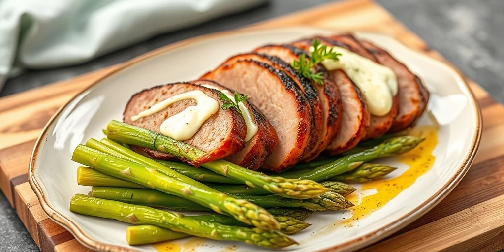 Solomillo Ibérico con Espárragos a la Plancha