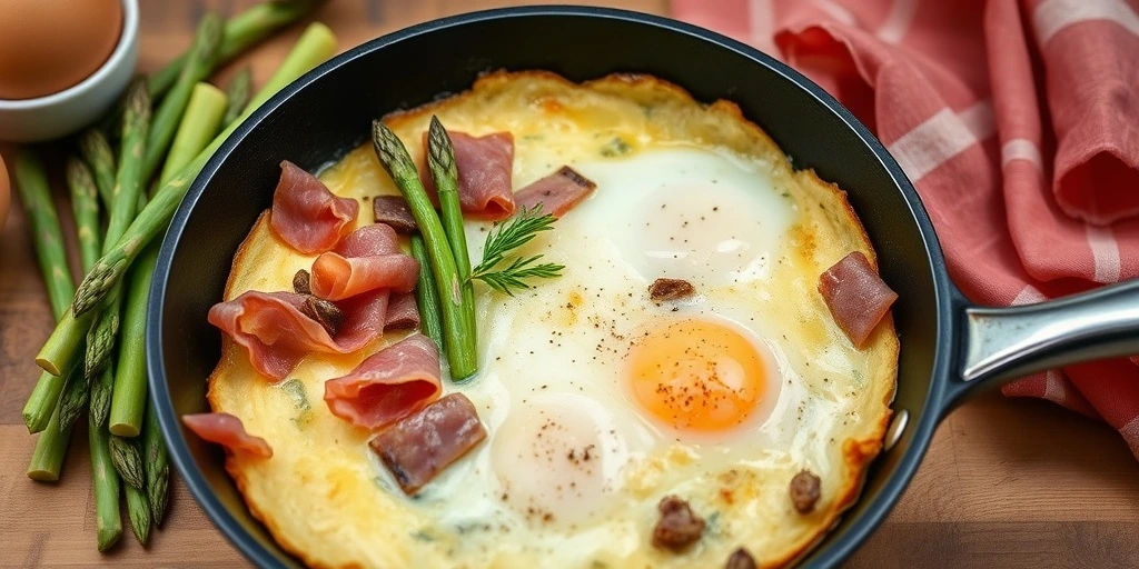 Revuelto Keto con Espárragos y Jamón Ibérico