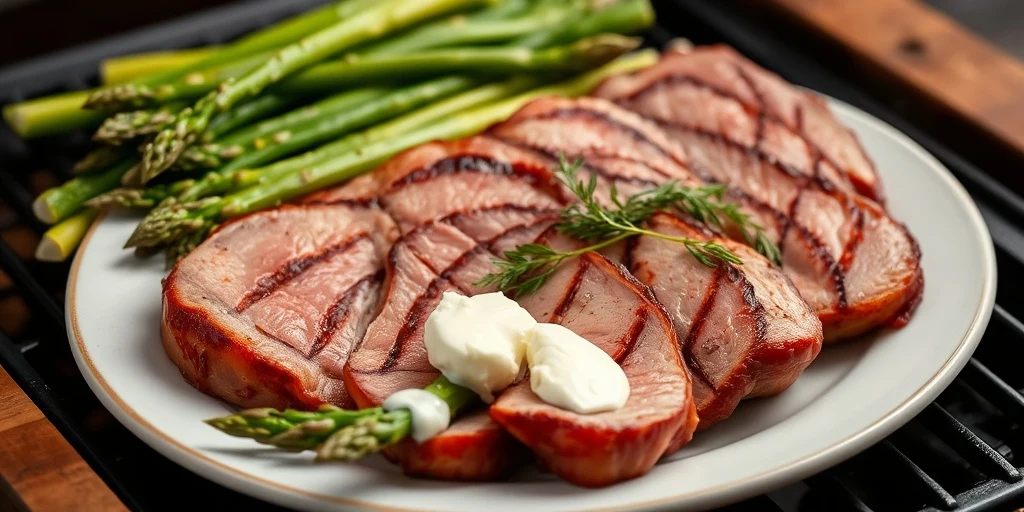 Foto de Solomillo Ibérico con Espárragos a la Plancha
