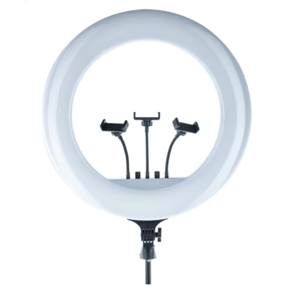 Afrilights 18-Inch LED Professional Ring Light AFRILIGHTS 3200K - 5600K (Adjustable Bi-Color) Ra > 95 for accurate color reproduction main view audio equipment Kenya