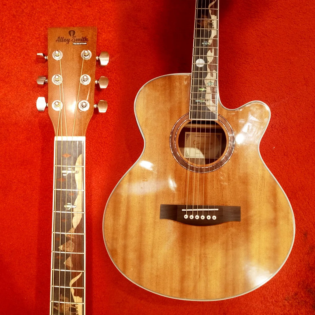 Alloy and Smith Semi-Acoustic Guitar ALLOY AND SMITH High-Gloss Natural / Sunburst Options Thin-line Cutaway Acoustic-Electric main view audio equipment Kenya