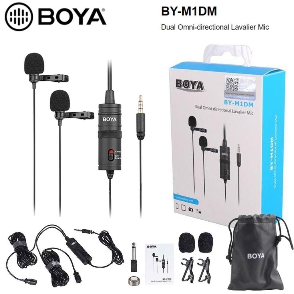 Boya Double Lapel Microphone BY-M1DM - Image 1