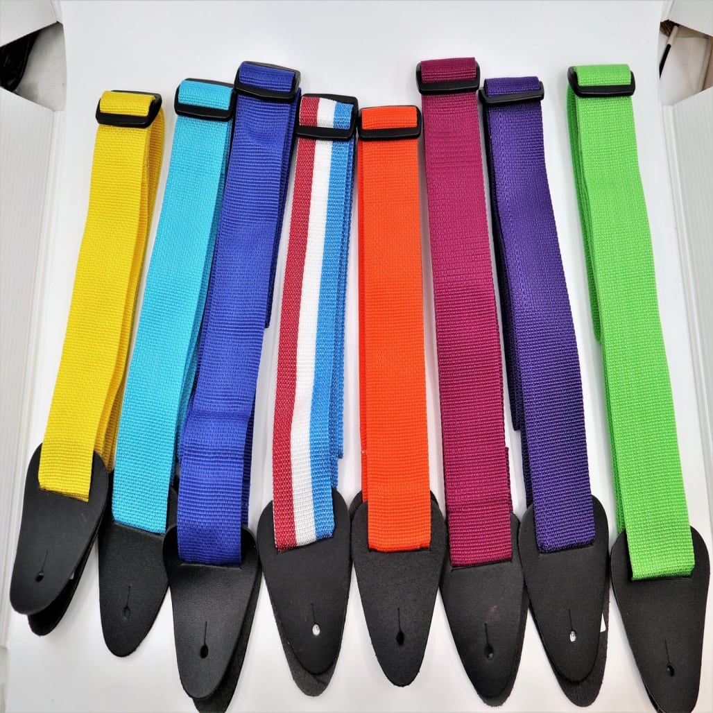 Coloured Guitar Strap UNIVERSAL High-Density Woven Nylon Reinforced Leather with Double-Stitching main view audio equipment Kenya