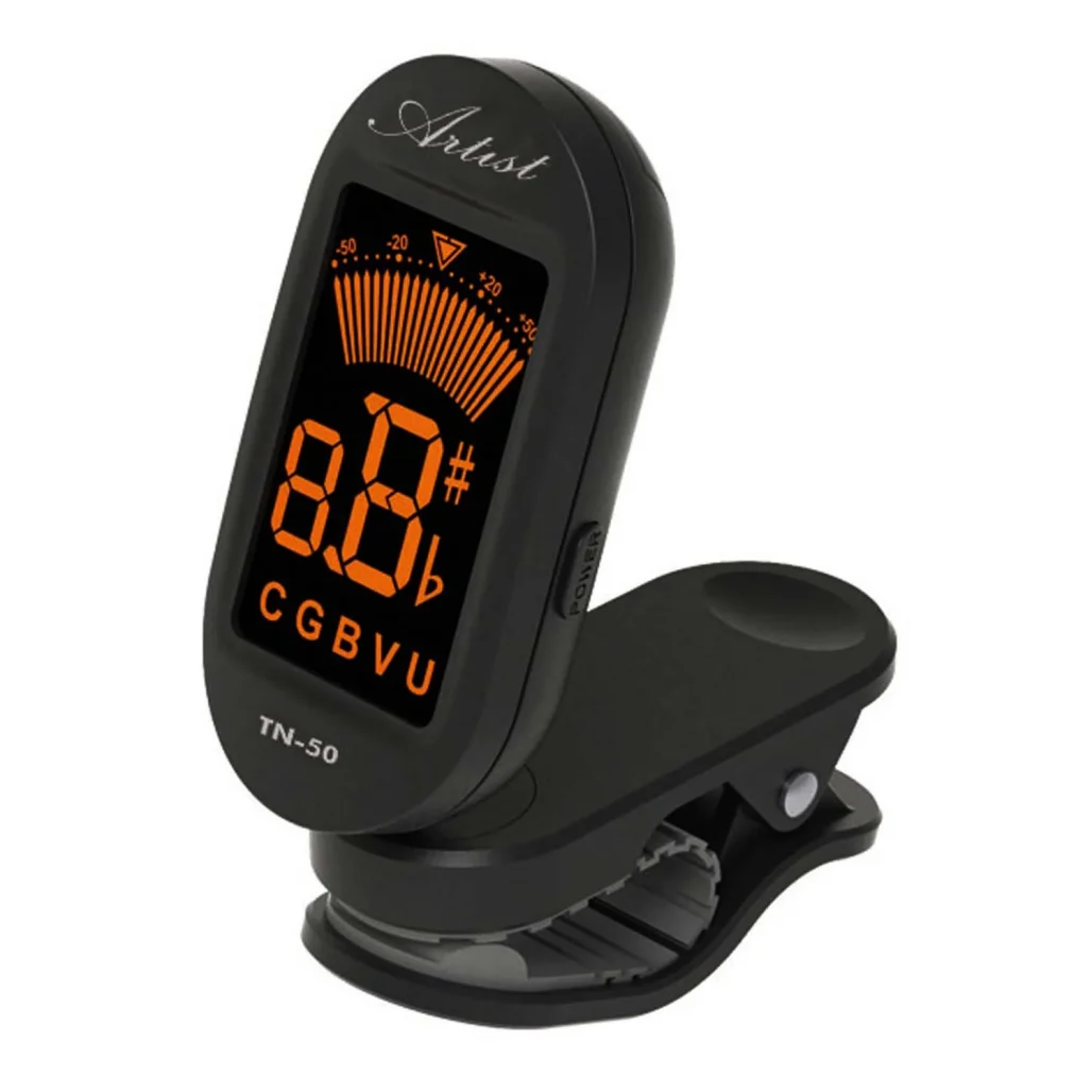 Digital Guitar Tuner UNIVERSAL Dual-Color Backlit LCD (Orange/Green) Piezo Vibration Sensor main view audio equipment Kenya