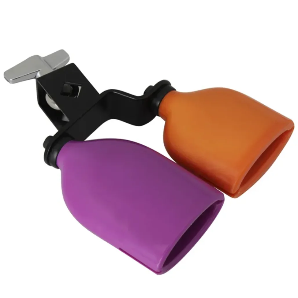 Double Mounted Cowbell UNIVERSAL High-Grade Resonance Steel Powder-Coated Anti-Corrosive Black main view audio equipment Kenya