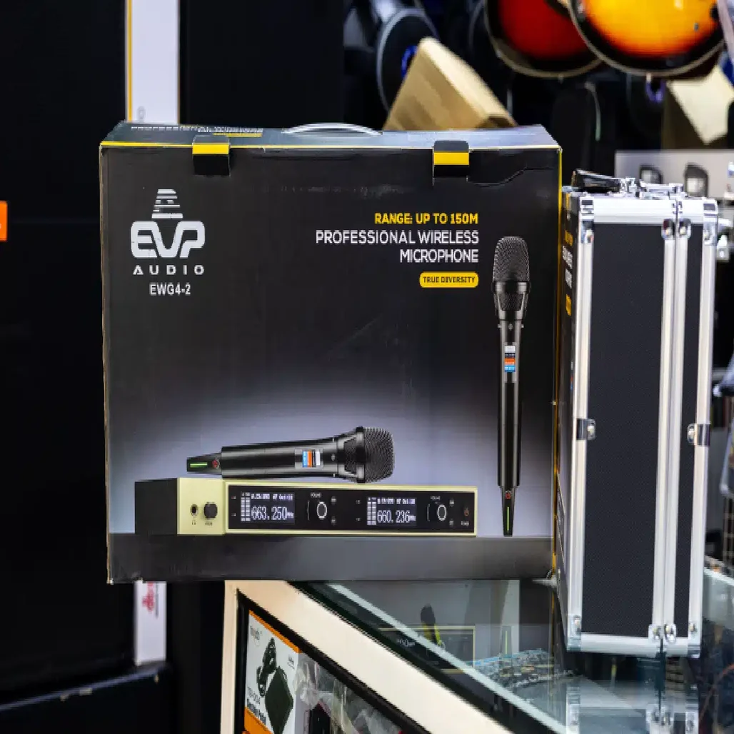 EVP Audio EWG4 Professional Wireless Microphone EVP-AUDIO Infrared (IR) Automatic Synchronization Professional UHF Dual-Channel Wireless main view audio equipment Kenya