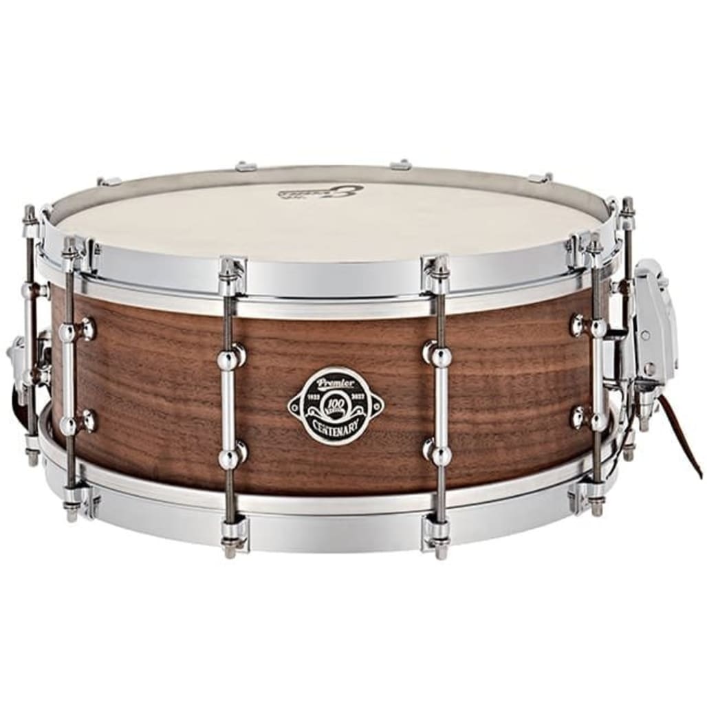 Premier Artist Series Professional Snare Drum PREMIER 2.3mm Triple-Flanged Chrome Hoops High-Gloss Mirror Chrome main view audio equipment Kenya