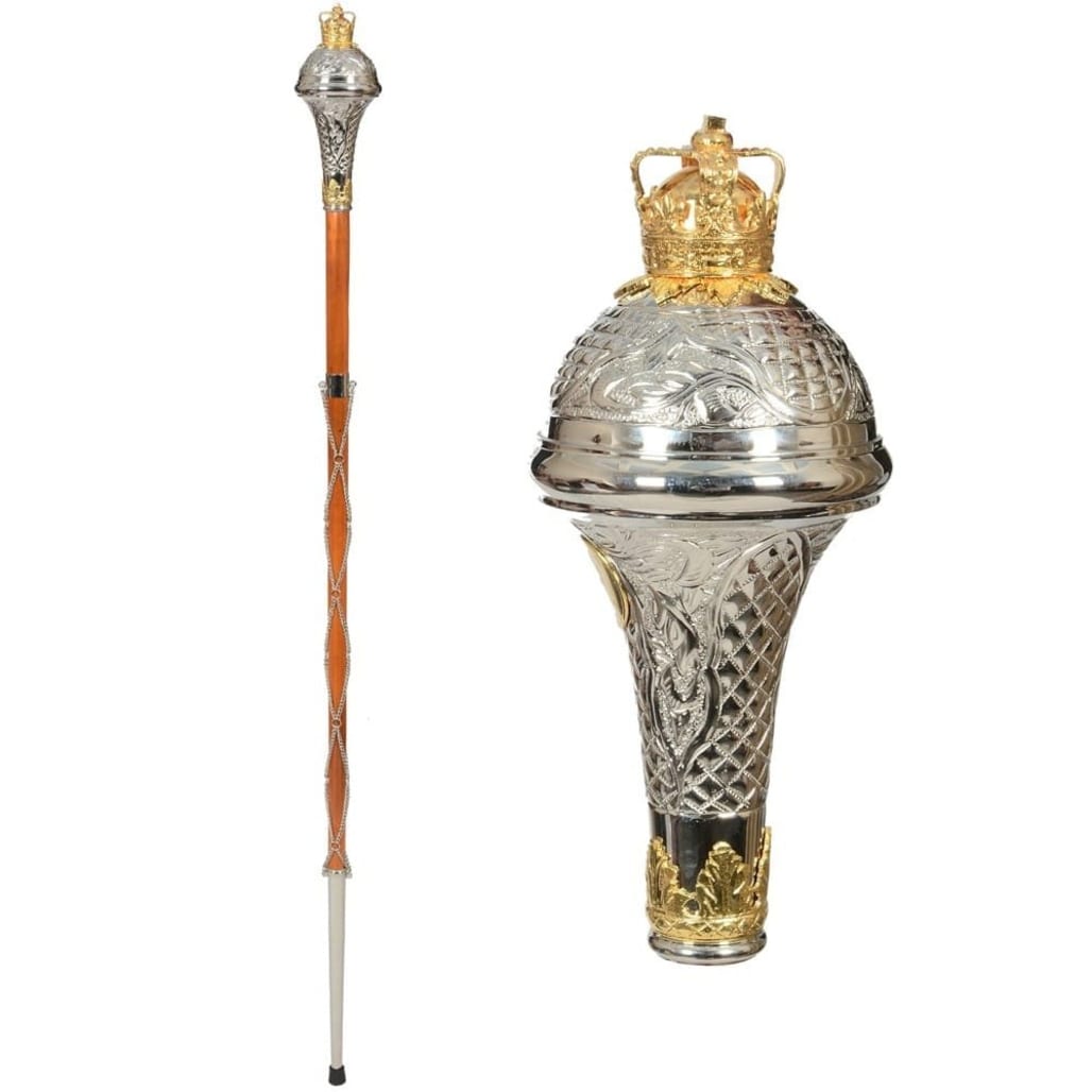 Voice of Heaven Professional Drum Major Mace Stave VOICE OF HEAVEN Heavy-Duty Silver-Plated Tapered Ferrule Precision-Centered for Tosses and Flourishes main view audio equipment Kenya