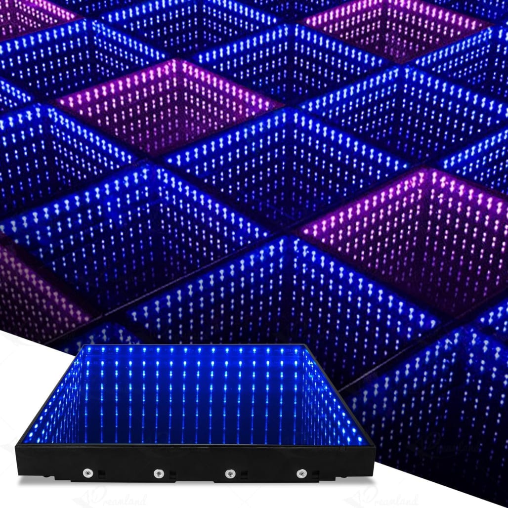 Afrilights Professional LED Dance Floor Panel – RGB 3D Effect AFRILIGHTS 10mm High-Impact Tempered Glass High-Brightness RGB SMD Multi-Color LEDs main view audio equipment Kenya