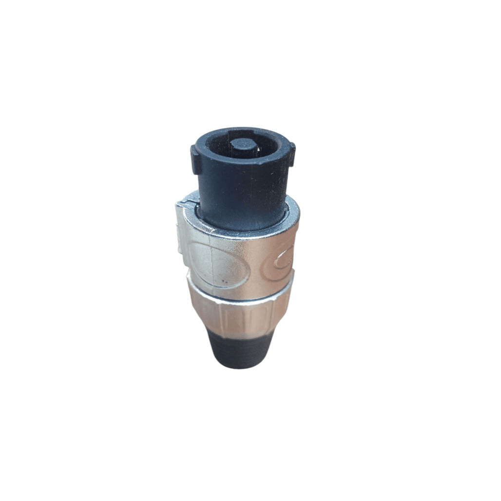 Eclipse Professional Metallic Speakon Connector – Heavy-Duty NL4 ECLIPSE SOUNDS Industrial-Grade Zinc Alloy with Nickel Finish Internal Chuck-Type for Maximum Cable Grip main view audio equipment Kenya