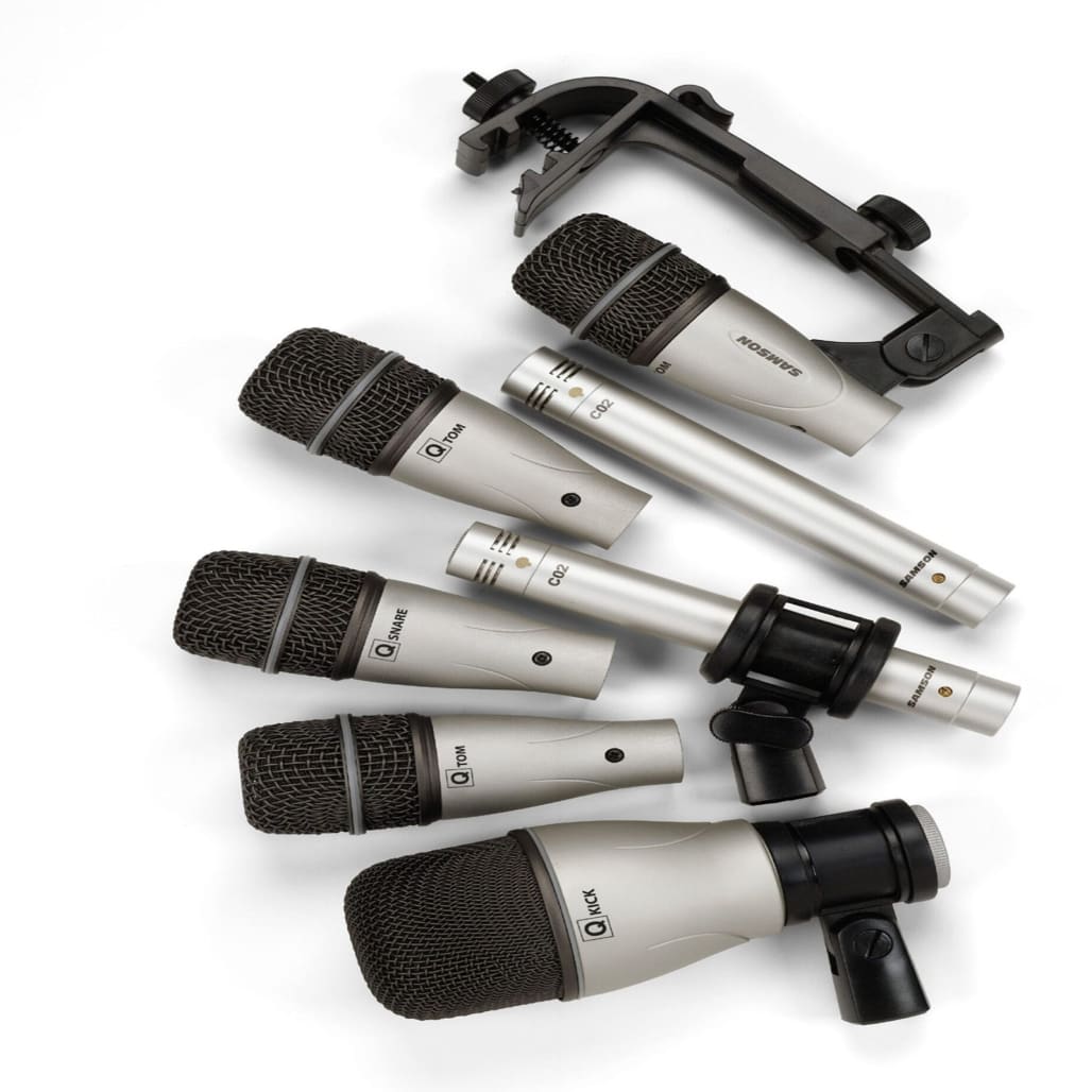 Samson 7-Kit Professional 7-Piece Drum Microphone Set SAMSON High-Sensitivity C02 Pencil Condensers for Ambiance main view audio equipment Kenya