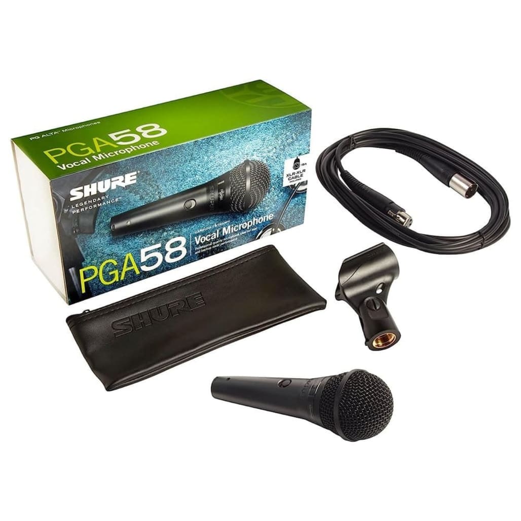 Shure PGA58 Professional Cardioid Dynamic Vocal Microphone - Image 1