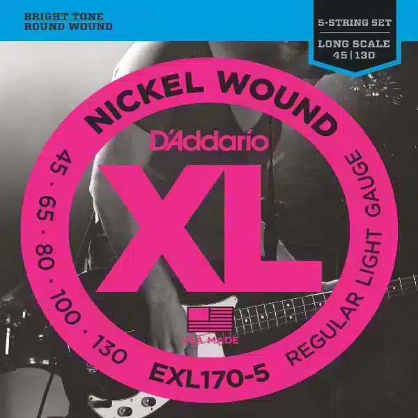 5 strings Daddario Bass Guitar Strings D'ADDARIO Nickel-Wound Steel main view audio equipment Kenya
