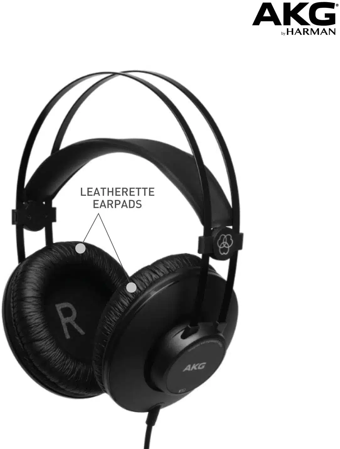 AKG K52 Headphones AKG 200g (without cable) Closed-back, Circumaural Headphones main view audio equipment Kenya