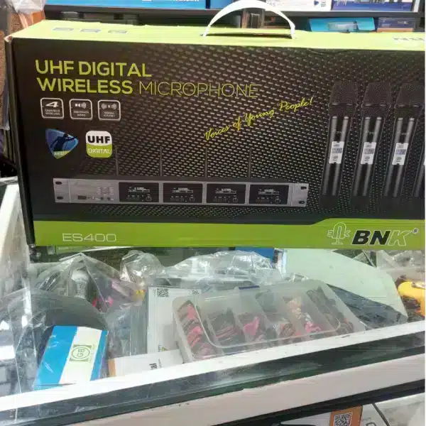 BNK ES400 UHF Digital Wireless Microphone BNK Quad Handheld Wireless System main view audio equipment Kenya