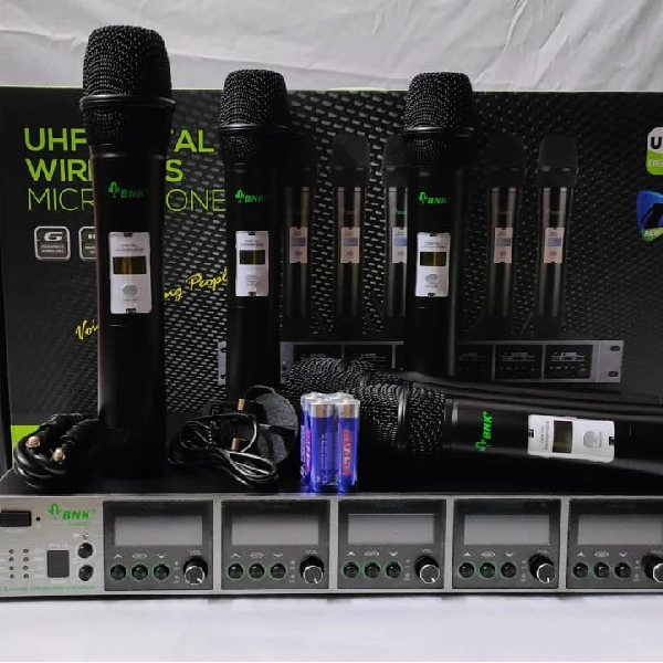 BNK ES600 6 - in - 1 Wireless Microphone BNK 6-Channel Handheld Wireless System main view audio equipment Kenya