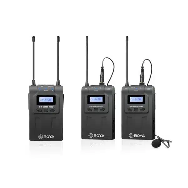 Boya BY - WM8 pro - K2 Wireless Microphone BOYA Dual Channel UHF Wireless System PLL Synthesized main view audio equipment Kenya