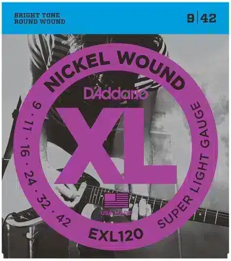 D’Addario EXL120 Nickel Wound, Super Light Guage, 09 - 42 D'ADDARIO Electric Guitar Strings main view audio equipment Kenya