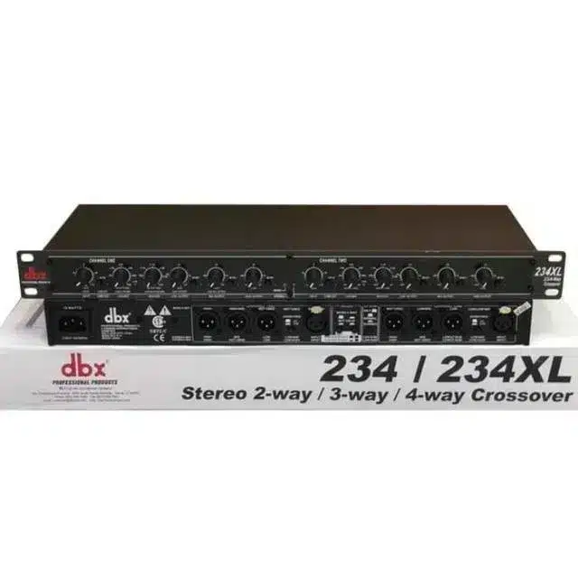 DBX 234XL Crossover DBX 24dB/octave Linkwitz-Riley Analog Crossover main view audio equipment Kenya