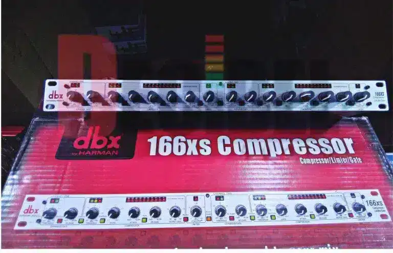 DBX Compressor 166xs DBX Compressor/Limiter/Gate Professional black and silver main view audio equipment Kenya