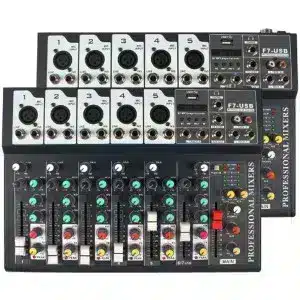 F7USB 7 Channel Audio Mixer With Bluetooth. - Image 1